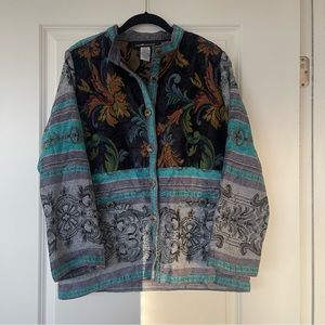 Vintage Sage Harbor Tapestry jacket size 14 (Large) 90s funky